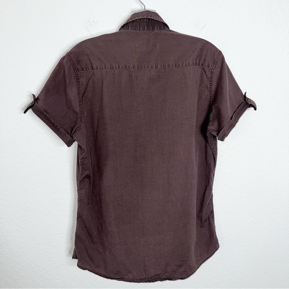 Gucci Shirt Men’s Small Vintage Brown Button Up Short Sleeve B17 - Picture 4 of 11